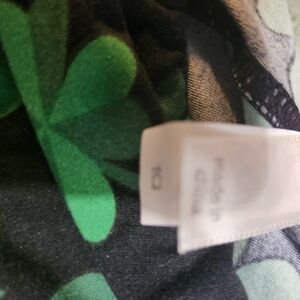 Green and Black Patterned Fabric